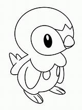 Coloring Piplup Legendary sketch template