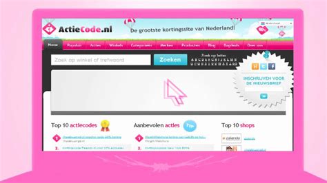 actiecodenl de grootste kortingscode website van nederland youtube