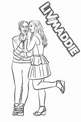 Liv Maddie Coloring Pages Linear Characters Print sketch template