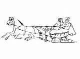 Sleigh Ride Coloring Colonial Couple Style Netart sketch template