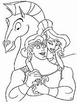 Hercules Herkules Meg Kolorowanki Pegasus Colouring Dzieci Coloringbook sketch template