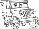 Cars Sarge Coloring Pages Angry Printable Coloringpages101 Categories Kids sketch template