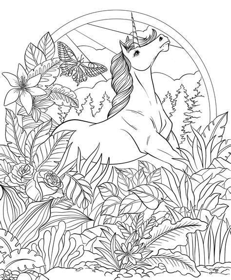 freebie friday    colorful unicorns coloring page