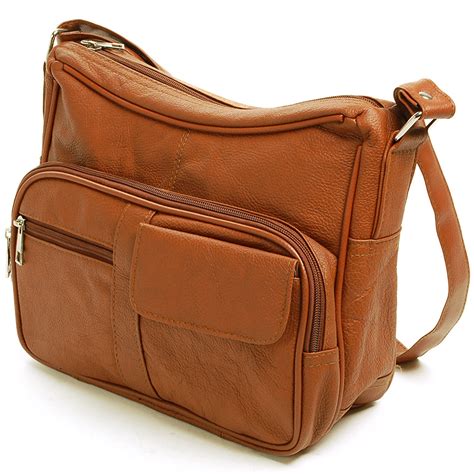 womens leather organizer purse shoulder bag multiple pockets cross body handbag ebay