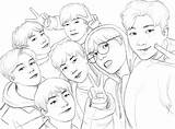 Bts Coloring Pages Print Group sketch template