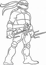 Coloring Leonardo Ninja Pages Turtles Popular sketch template