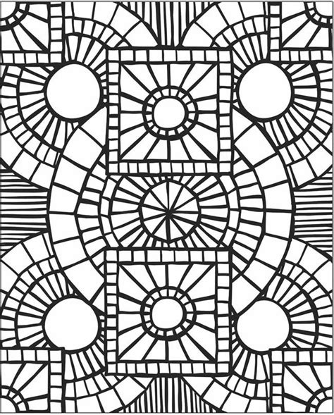 mosaic coloring  coloring pages pinterest