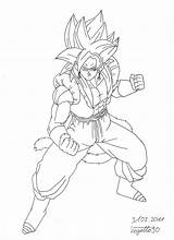 Ssj4 Vegito Pages Gogetto Lineart Coloring Deviantart Template Sketch sketch template