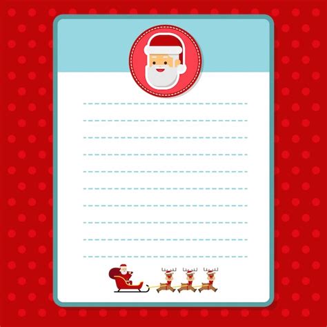 premium vector christmas santa letterhead paper printable christmas