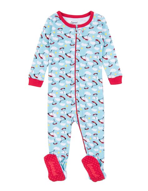 leveret leveret kids pajamas baby boys girls footed pajamas sleeper  cotton size