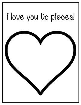love   pieces valentines day template  teaching toni tpt