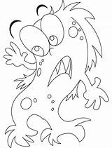 Coloring Pages Strange Am Afraid Enemies Enough Looks Kids Monster Popular Coloringhome sketch template