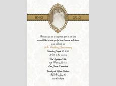 Damask 50th anniversary wedding invitation DIY print by itcoa