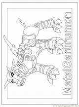 Digimon Coloring Pages Weregarurumon Template sketch template