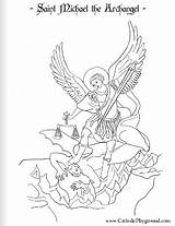 Michael Archangel Coloring Saint St Pages Catholic Kids Clipart Drawing September Draw 29th Feast Saints Archangels Angel Color Printable Colouring sketch template