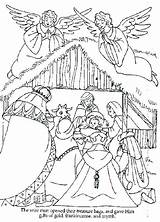 Coloring Nativity Pages Printable Color Getcolorings Print sketch template