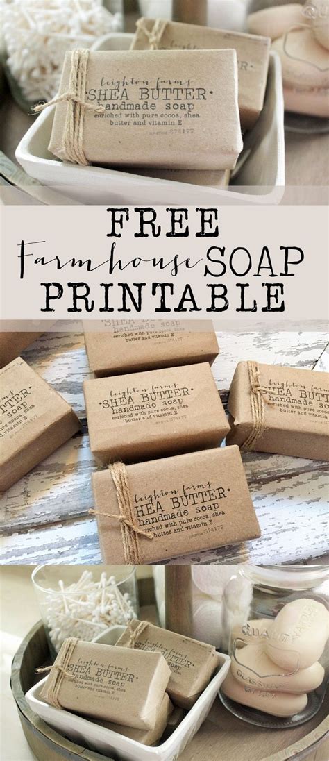 printable soap label templates lovely  farmhouse soap