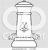 Chess Mascot Queen Happy Outlined Coloring Clipart Cartoon Vector Thoman Cory sketch template