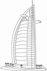 Burj Colorir Emirates sketch template