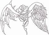 Coloring Wings Pages Angel Adults Crosses Drawing Printable Heart Realistic Drawings Tattoo Adult Print Cross Color Angels Rose Getcolorings Designs sketch template