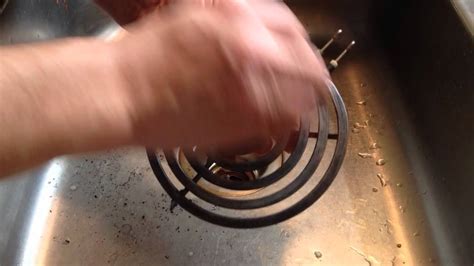 clean  dirty electric stove coils  tin foil youtube