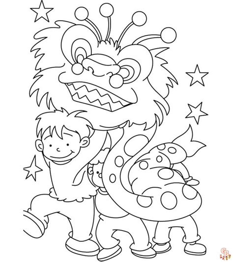 celebrate chinese  year  printable coloring pages