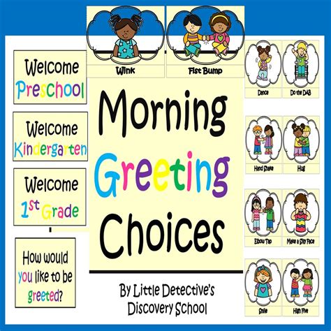 morning greeting choices teaching resources