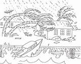 Disaster Naturales Desastres Hurricane Colorear Fenomenos Hurricanes Malvorlage Naturkatastrophen Preparedness sketch template