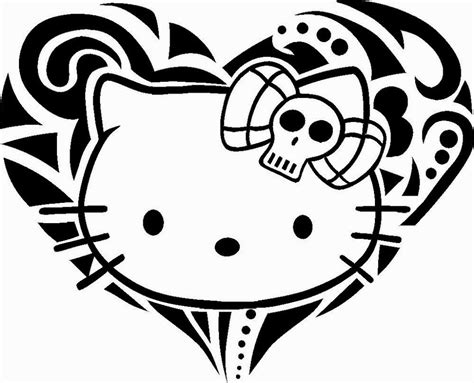 kitty emo coloring pages