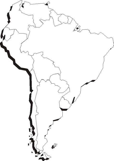 print blank map  south america