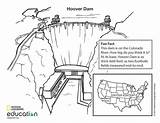 Dam Hoover Coloring Pages Print Landmark Choose Board Nevada Nationalgeographic Famous States United Fun sketch template
