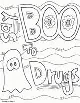 Coloring Drug Awareness Doodles Classroom sketch template