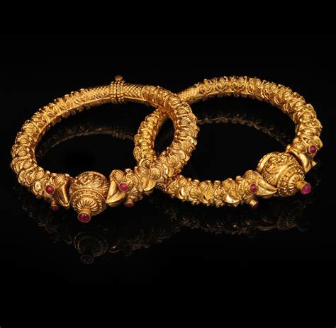latest antique gold bangle models jewellery deals