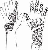 Henna Mehndi Hand Designs Patterns Drawing Hands Drawings Simple Template Tattoo Printable Templates Arabic Pattern Step Mehandi Getdrawings Beginner Girls sketch template