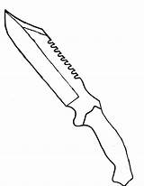 Bowie Cuchillos Hunting Knives Combat Stencil 1084 Paintingvalley Military M9 Rambo Dagger sketch template