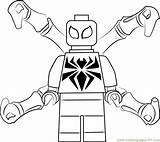 Lego Spiderman Coloring Spider Pages Iron Robot Man Captain America Printable Color Coloringpages101 Online Print Divyajanani sketch template