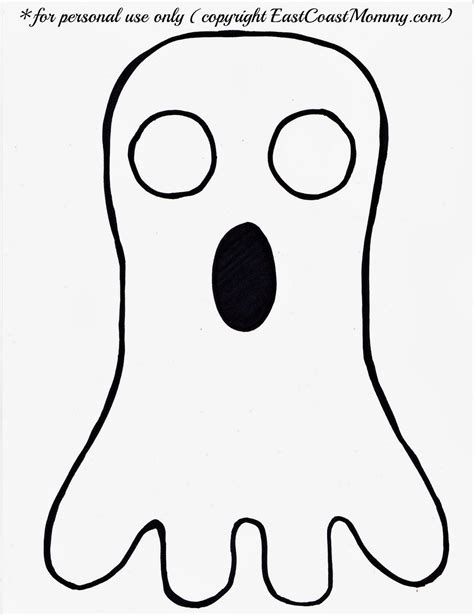 east coast mommy ghost mask preschool craftwith  printable