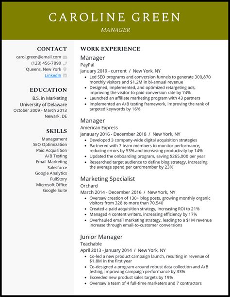 manager resume examples  worked
