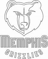 Grizzlies Logo Memphis Coloring Print Basketball Pages Nba Printable Topcoloringpages Team sketch template