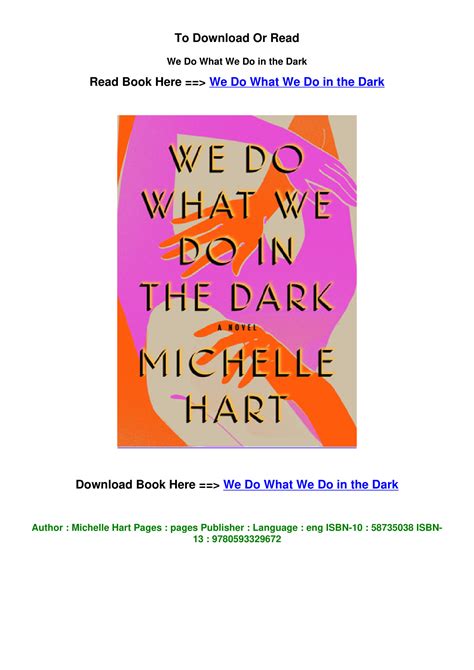 Download Epub We Do What We Do In The Dark By Michelle Hart Pdf Docdroid