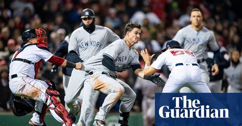 yankees and red sox brawl at fenway after new york player gets hit by