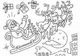 Kerstman Slee Kleurplaten sketch template