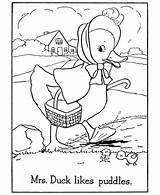 Coloring Easter Duck Ducks Puddle Pages Mrs Puddleduck Puddles Sheet Sheets Children sketch template