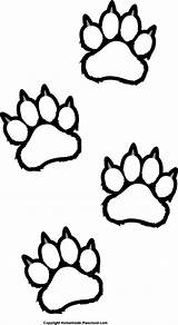Paw Print Coloring Clipart sketch template