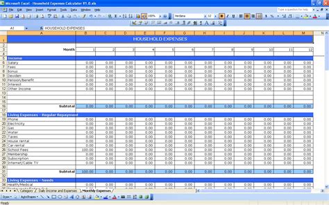 bills spreadsheet template bill spreadsheet  printable monthly bill