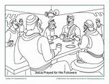 Coloring Disciples Prayed Apostles Praying sketch template