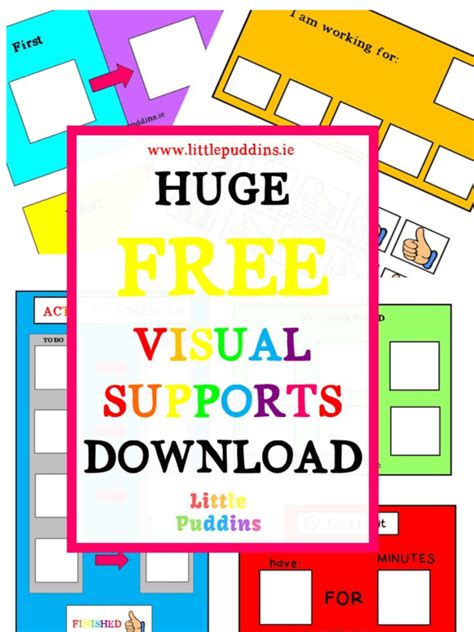 autism visual supports  puddins  printables