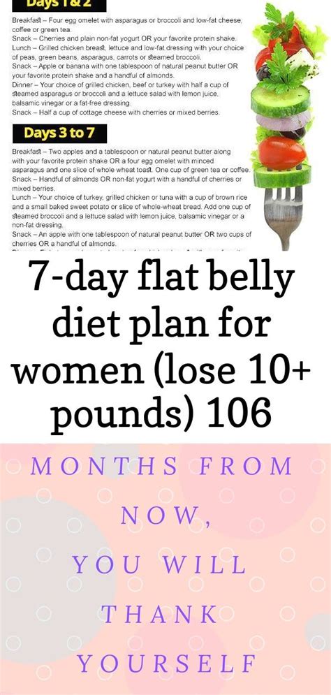 7 Day Flat Belly Diet Plan For Women Lose 10 Pounds 106