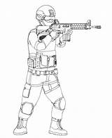 Swat Sniper sketch template