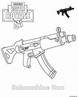 Coloriage Fusil Pompe Dessiner Submachine Guns Imprimer Arme Imprimé Primanyc sketch template